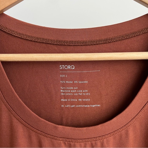 Storq Maternity T-Shirt Dress Cinnamon NWOT - Picture 2 of 4